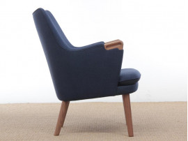 Mid century Modern Danish lounge chair model CH 71 by Hans Wegner. New production