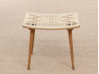 tabouret repose ou pied scandinave en corde naturelle