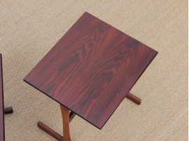 Mid-Century  modern scandinavian nesting tables in Rio rosewood