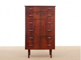 Mid-Century  modern scandinavian chest of drawers in Rio rosewood