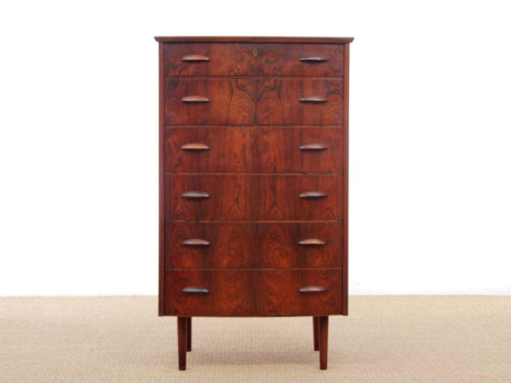 Mid-Century  modern scandinavian chest of drawers in Rio rosewood