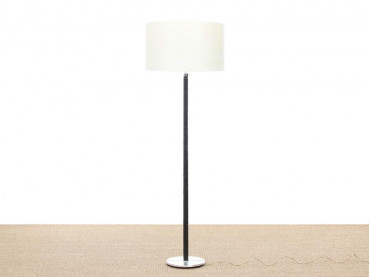 Lampadaire scandinave en cuir et aluminium