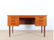 Mid-Century  modern scandinavian free standing desk in teak. 