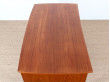 Mid-Century  modern scandinavian free standing desk in teak. 