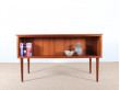 Mid-Century  modern scandinavian free standing desk in teak. 