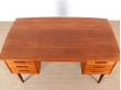 Mid-Century  modern scandinavian free standing desk in teak. 