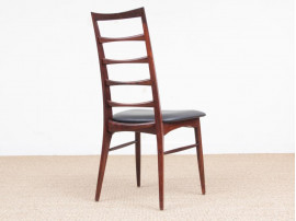 Mid-Century  modern scandinavian set of 4 rosewood chairs model Lis by Niels Koefoed.