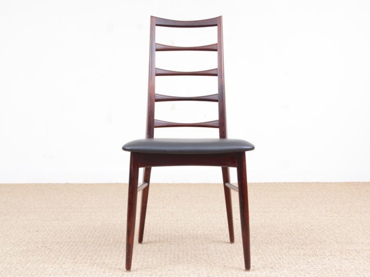 Mid-Century  modern scandinavian set of 4 rosewood chairs model Lis by Niels Koefoed.