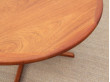 Mid-Century  modern scandinavian round dining table in teak 6/10 seat