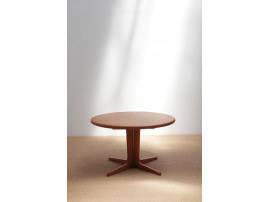 Mid-Century  modern scandinavian round dining table in teak 6/10 seat