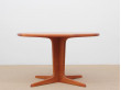 Mid-Century  modern scandinavian round dining table in teak 6/10 seat