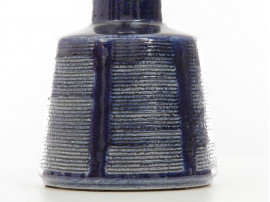 Mid-Century  modern scandinavian ceramic Palhus lamp. Dark blue