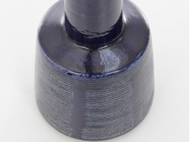 Mid-Century  modern scandinavian ceramic Palhus lamp. Dark blue