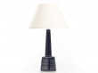 Mid-Century  modern scandinavian ceramic Palhus lamp. Dark blue