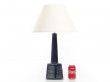 Mid-Century  modern scandinavian ceramic Palhus lamp. Dark blue