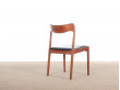 Suite de 6 chaises scandinaves en teck 