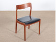 Set of 6 scandinavian chairs in teak