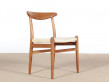 Set of 6 Scandinavian chairs model W2 by Hans Wegner