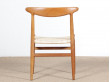 Set of 6 Scandinavian chairs model W2 by Hans Wegner