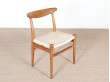 Set of 6 Scandinavian chairs model W2 by Hans Wegner