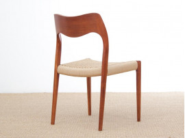 Set of 6 Scandinavian chairs model 71 by Niels Møller