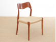 Set of 6 Scandinavian chairs model 71 by Niels Møller