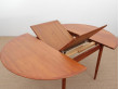 Mid-Century  modern scandinavian roudnd dining  in teak 4/8 seats by Hovmand-Olsen