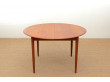 Mid-Century  modern scandinavian roudnd dining  in teak 4/8 seats by Hovmand-Olsen