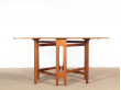 Mid-Century  modern scandinavian folding dining table in teak 4/6 seats 