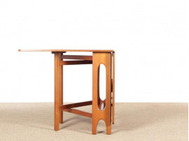 Mid-Century  modern scandinavian folding dining table in teak 4/6 seats 