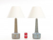 Mid-Century  modern scandinavian ceramic Palhus pair of lamps. Model DL26