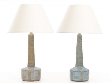 Mid-Century  modern scandinavian ceramic Palhus pair of lamps. Model DL26