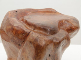 Tabouret tripode. Pièce unique signée du Sculpteur français Yvon