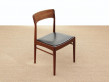 Mid-Century  modern scandinavian set of 8 rosewood chairs model 26 by Henning Kjærnulf.