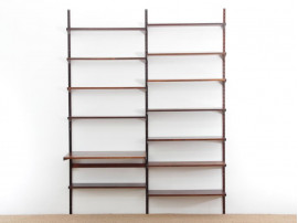 Mid-Century  modern scandinavian wall system in rosewood by Kai Kristiansen