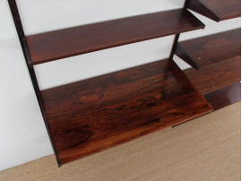 Mid-Century  modern scandinavian wall system in rosewood by Kai Kristiansen