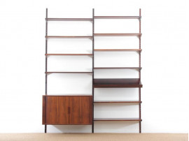 Mid-Century  modern scandinavian wall system in rosewood by Kai Kristiansen