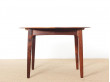 Mid-Century  modern scandinavian round dining table in Rio rosewood 4/8 seats