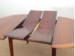 Mid-Century  modern scandinavian round dining table in Rio rosewood 4/8 seats