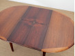 Mid-Century  modern scandinavian round dining table in Rio rosewood 4/8 seats