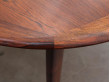 Mid-Century  modern scandinavian round dining table in Rio rosewood 4/8 seats