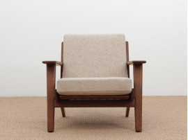 Mid-Century  modern scandinavian pair of armchairs  model GE 290 by Hans Wegner