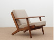 Mid-Century  modern scandinavian pair of armchairs  model GE 290 by Hans Wegner