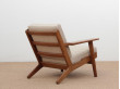 Mid-Century  modern scandinavian pair of armchairs  model GE 290 by Hans Wegner