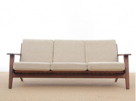 Mid-Century  modern scandinavian 3 seat sofa model GE 290 by Hans Wegner