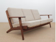 Mid-Century  modern scandinavian 3 seat sofa model GE 290 by Hans Wegner