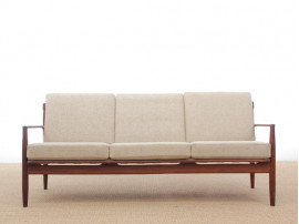 Mid-Century  modern scandinavian 3 seat sofa in teak