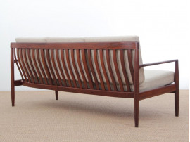 Banquette scandinave en teck 3 pl.