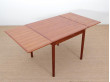 Table de repas scandinave carrée en teck, 4/6 pers.