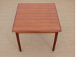 Mid-Century  modern scandinavian quare dining table in teak 4/6 seats 